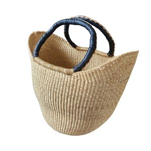African woven market basket